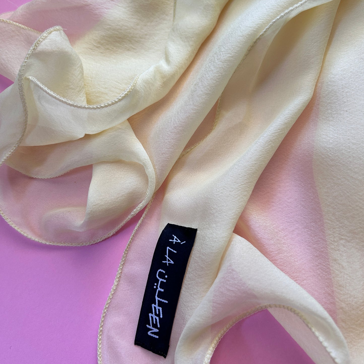The à la Leen Single-Layered Silk Scarf- Limoncello Yellow