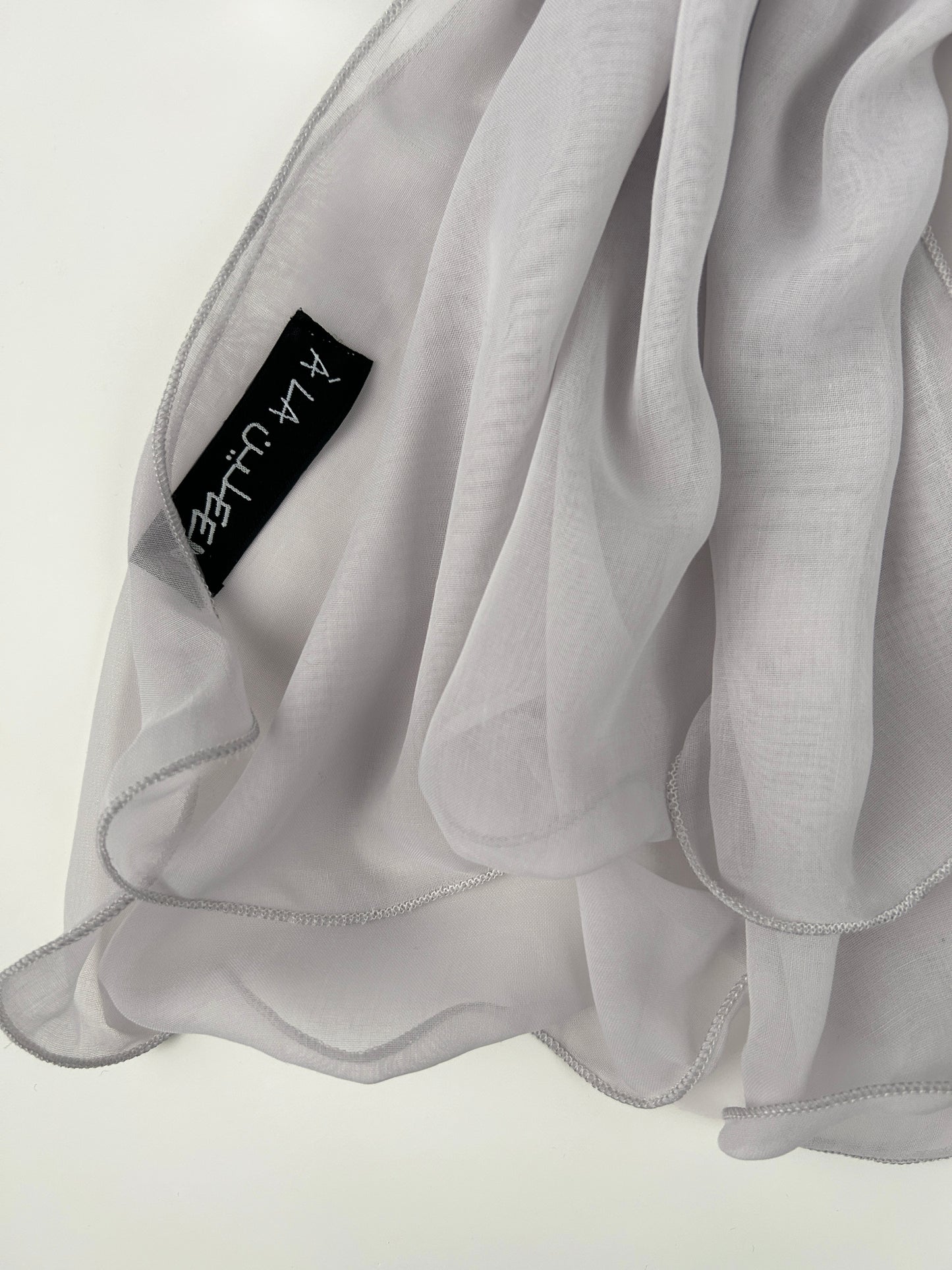The à la Leen Double-Layered Voile Scarf- Pearl by Grey