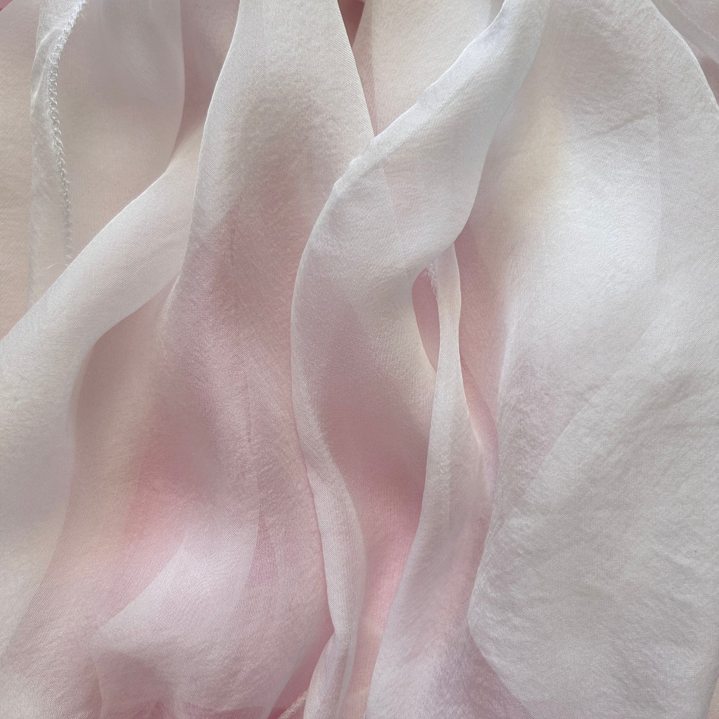 Bridal Edition🤍- The à la Leen Double-Layered Silk Scarf- Pearl White