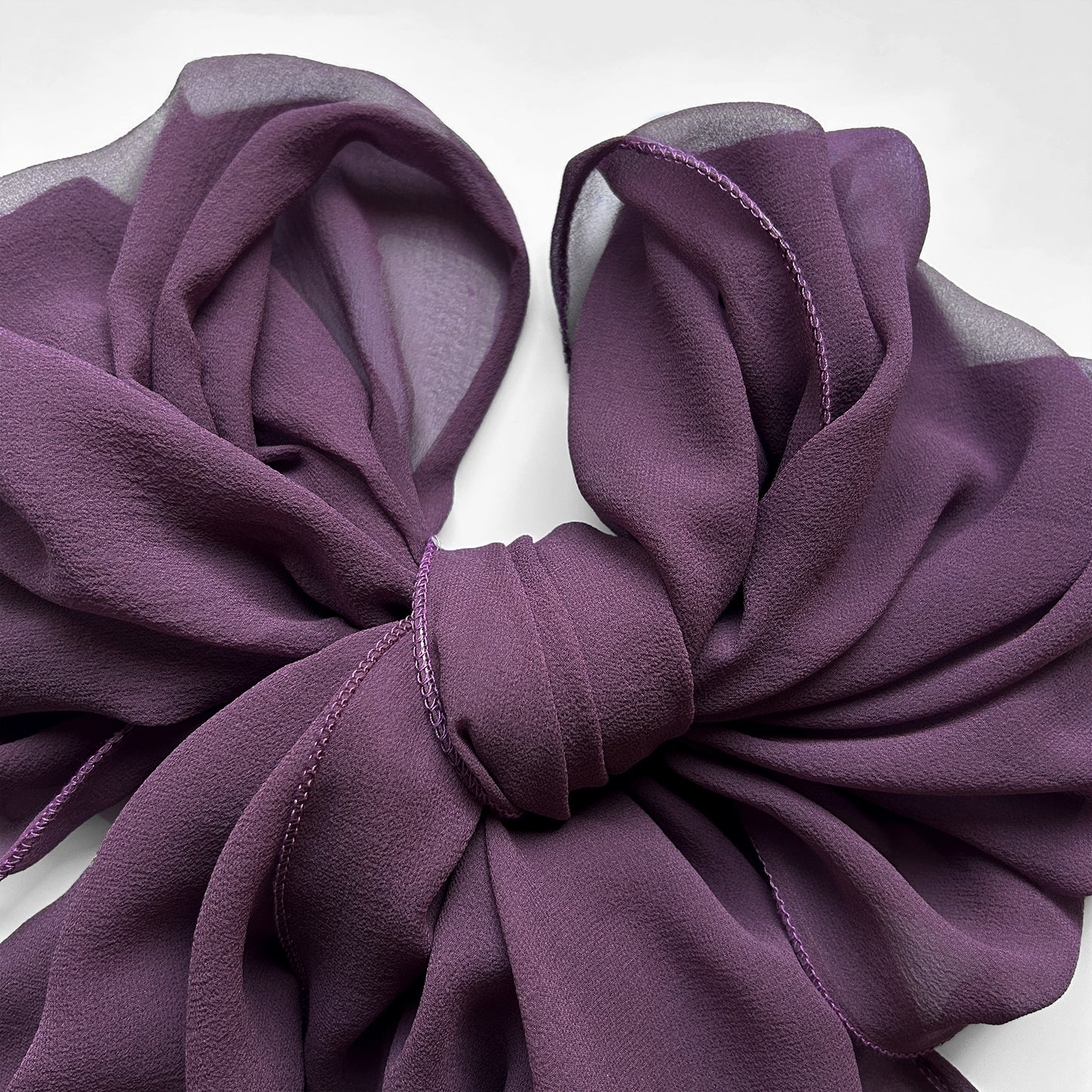 The à la Leen Single-Layered Silk Scarf- Purple
