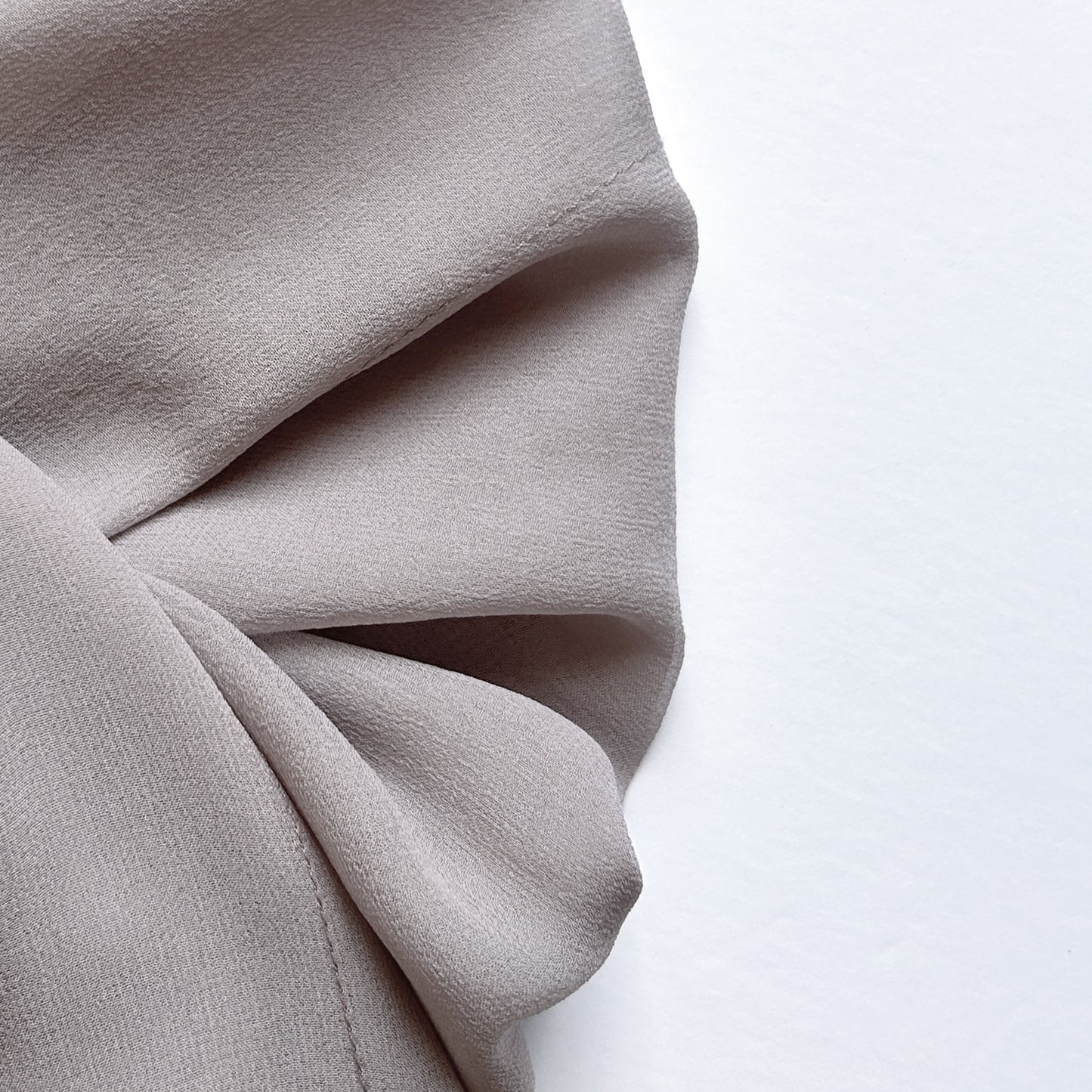 The à la Leen Double-Layered Silk Scarf- Taupe