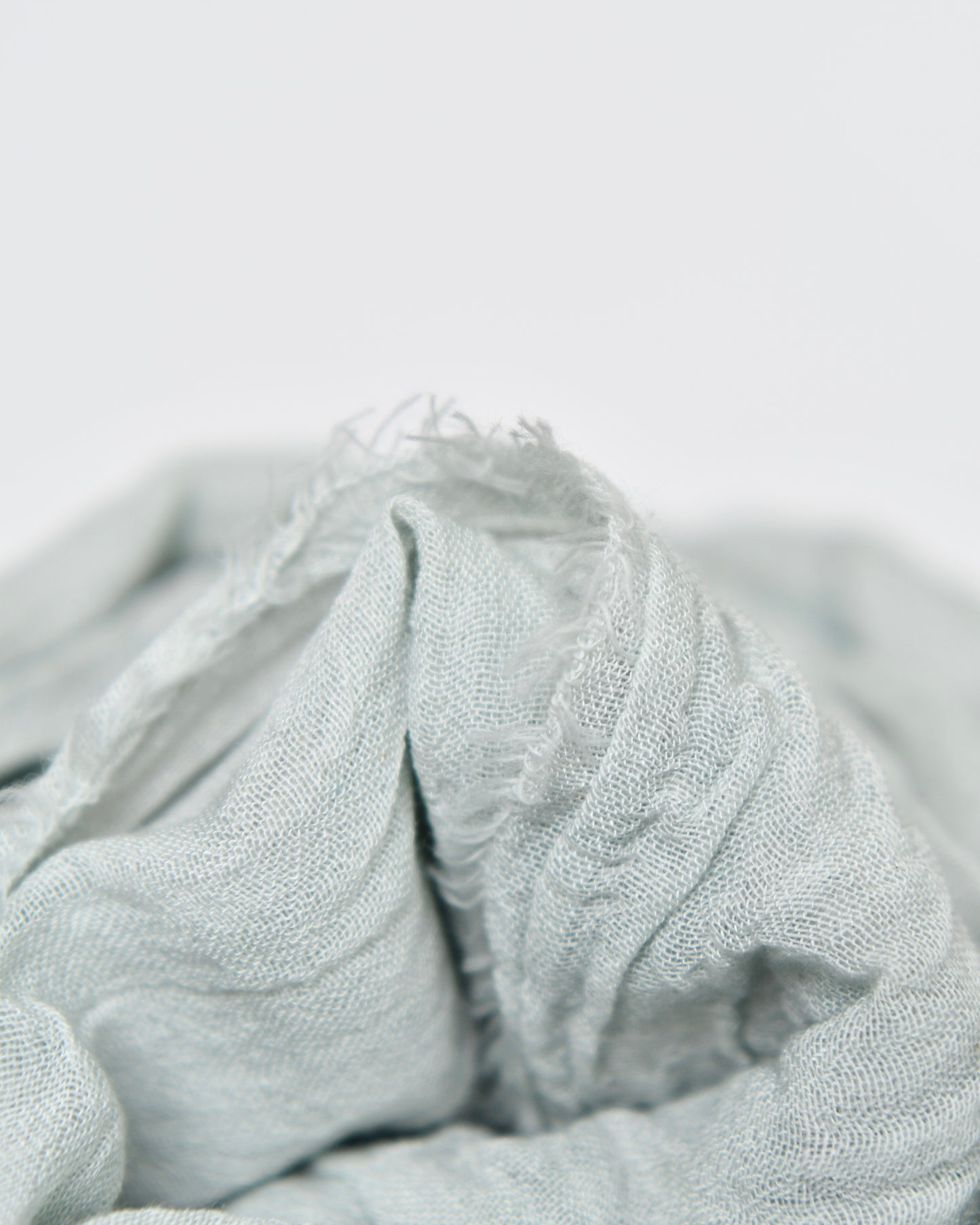 The Cotton Scarf in pastel mint