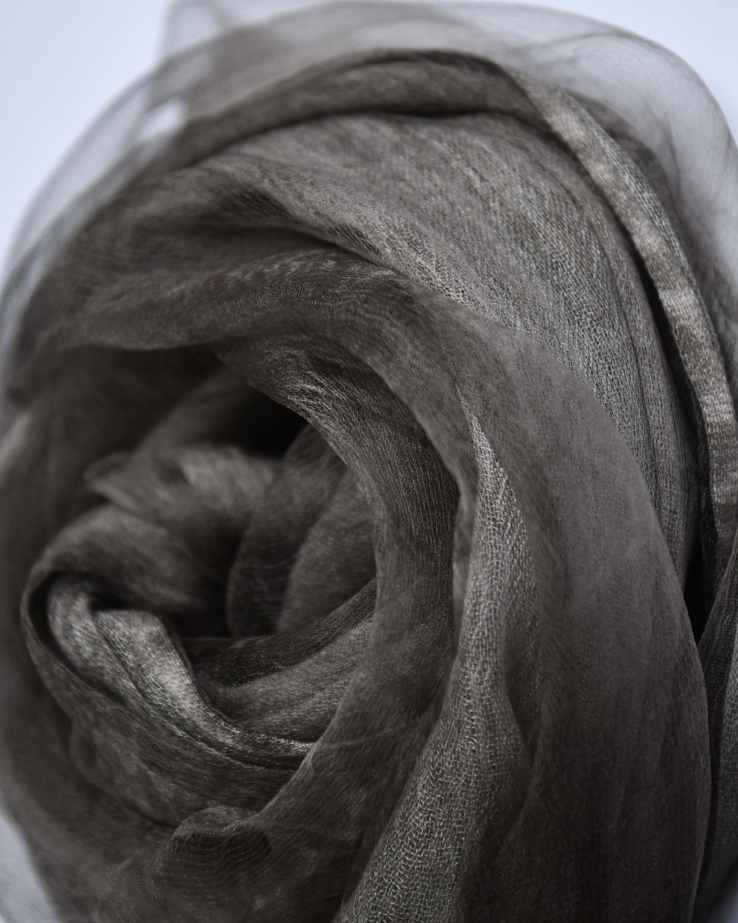 The OrganzaXCotton Double-Layered Scarf in Mocha Luxe