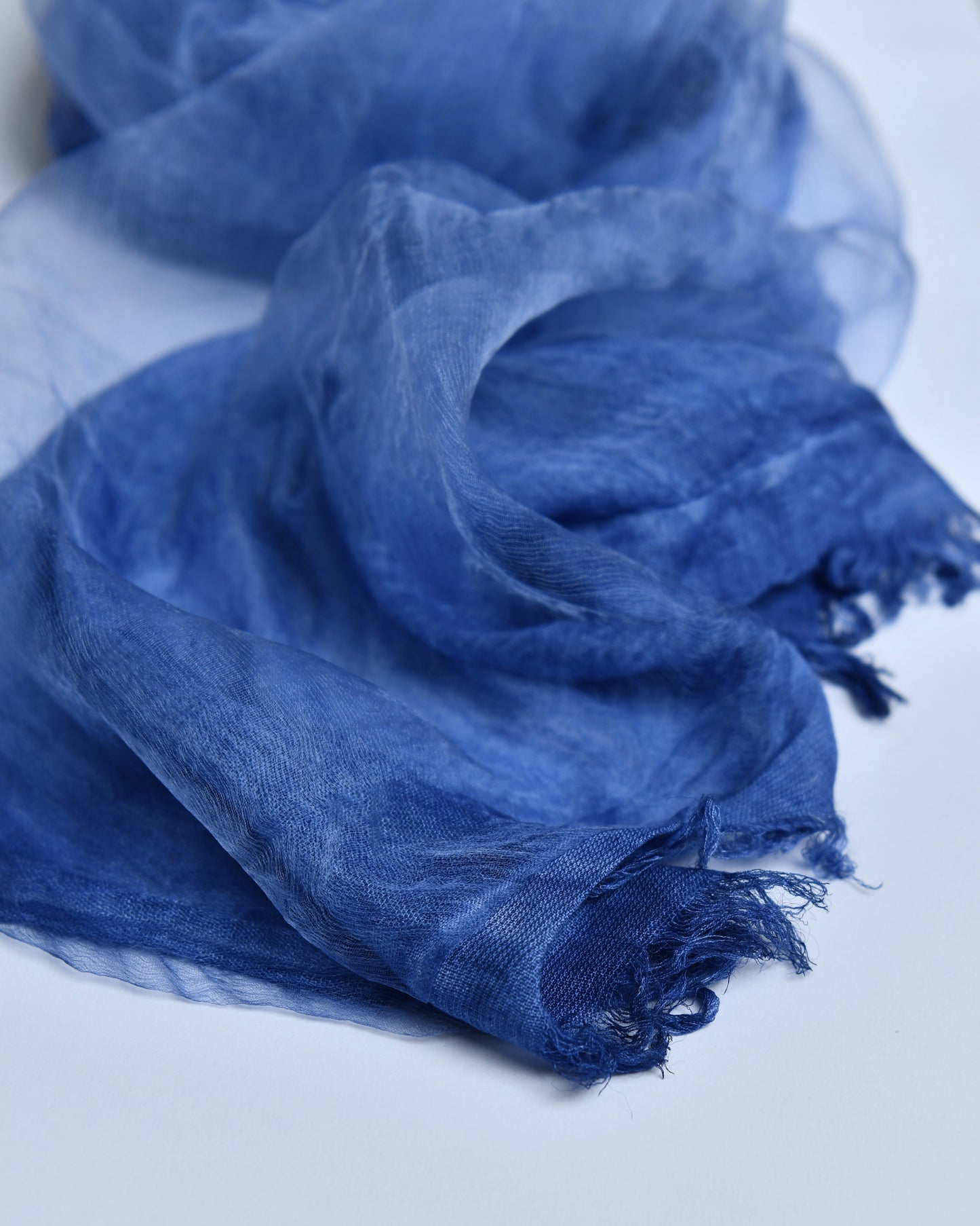 The OrganzaXCotton Double-Layered Scarf in Twilight Blue