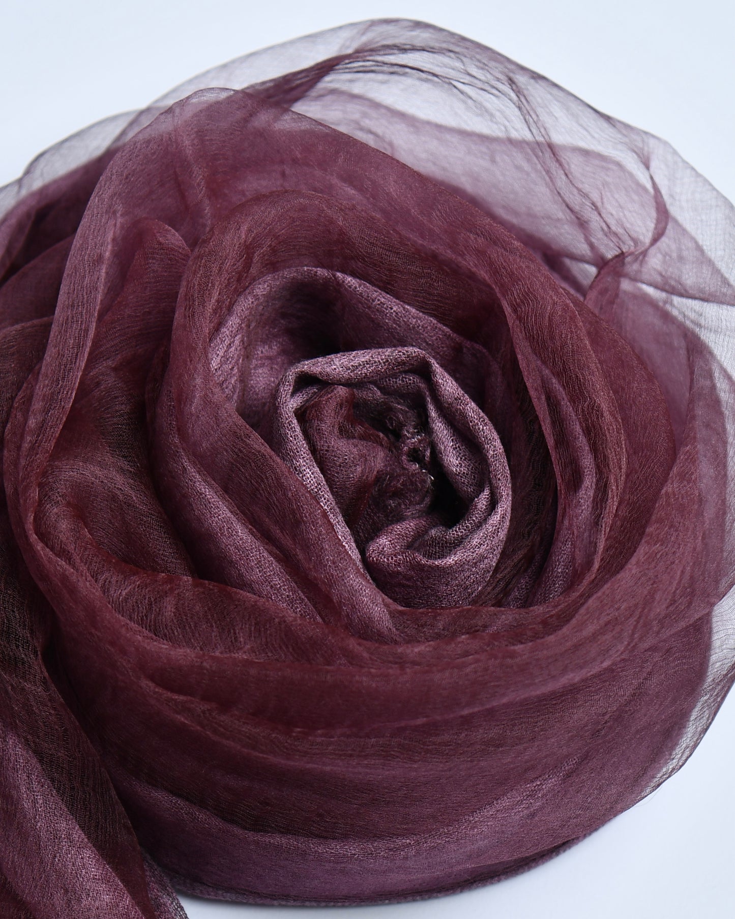 The OrganzaXCotton Double-Layered Scarf in Plum