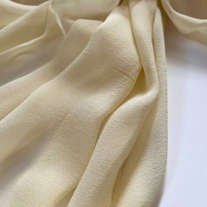 The à la Leen Single-Layered Silk Scarf- Warm Butter Yellow