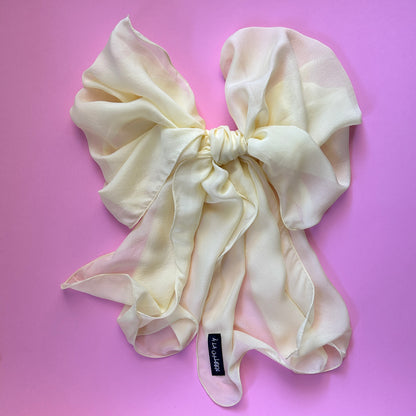 The Single-Layered Silk Chiffon Scarf – Limoncello Yellow
