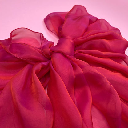 The à la Leen Single-Layered Silk Scarf- Iridescent Frosted Berry- Special Edition🤍