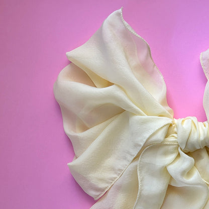 The Single-Layered Silk Chiffon Scarf – Limoncello Yellow