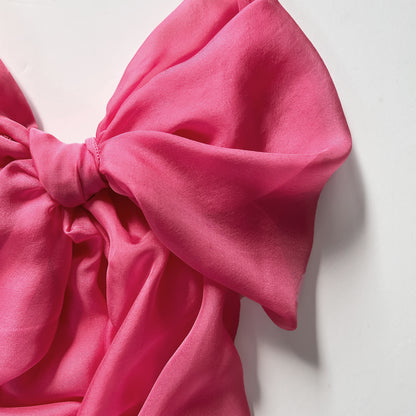 The Single-Layered Silk Chiffon Scarf – Bubblegum Pink