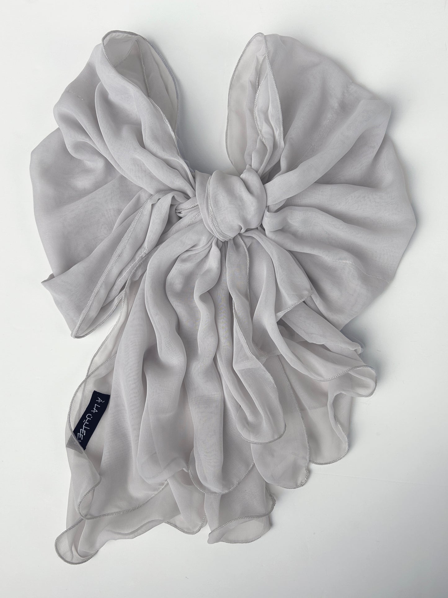 The à la Leen Double-Layered Voile Scarf- Pearl by Grey