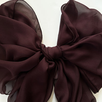 The à la Leen Single-Layered Silk Scarf- Rich Burgundy