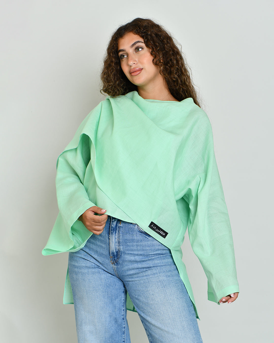 the linen scarf top