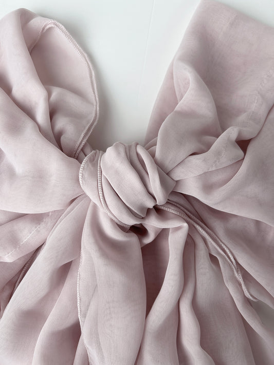 The à la Leen Double-Layered Voile Scarf- Blush Pink
