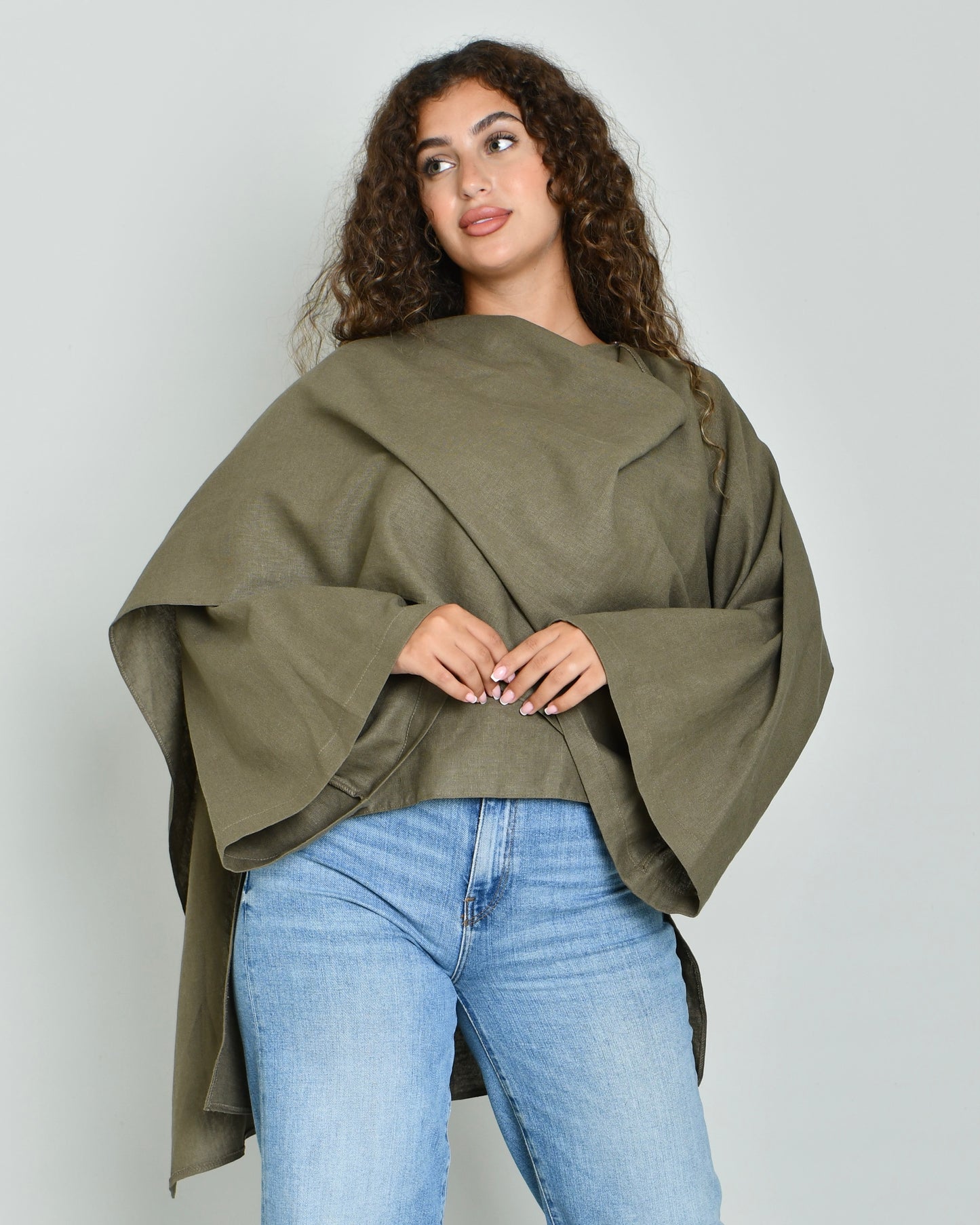 the linen scarf top