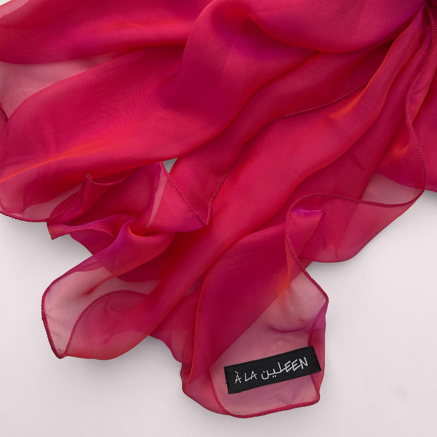 The à la Leen Single-Layered Silk Scarf- Iridescent Frosted Berry- Special Edition🤍