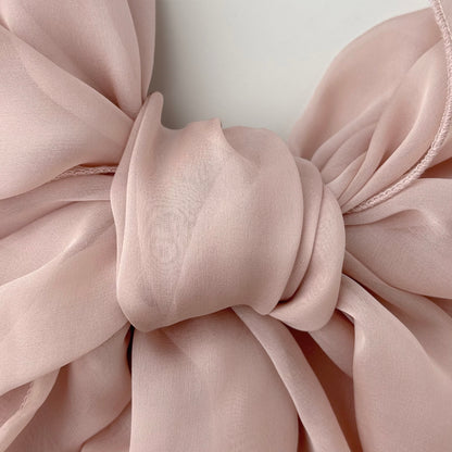 The Single-Layered Silk Chiffon Scarf – Nude Ballet Pink