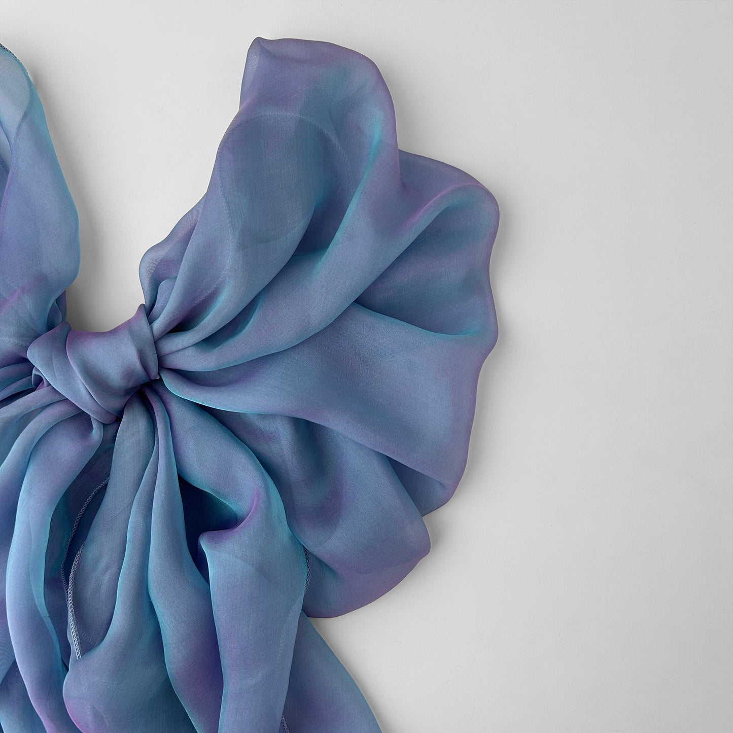 The Single-Layered Silk Chiffon Scarf – Iridescent Frozen Dew – Special Edition