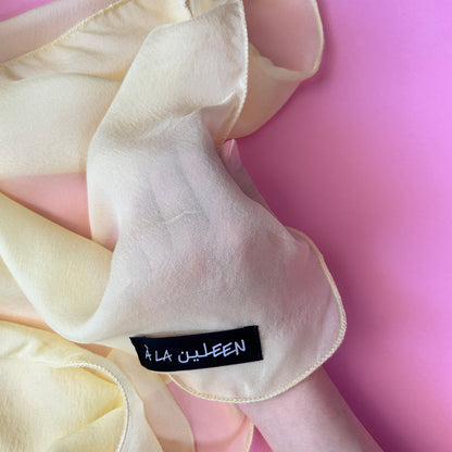 The Single-Layered Silk Chiffon Scarf – Limoncello Yellow