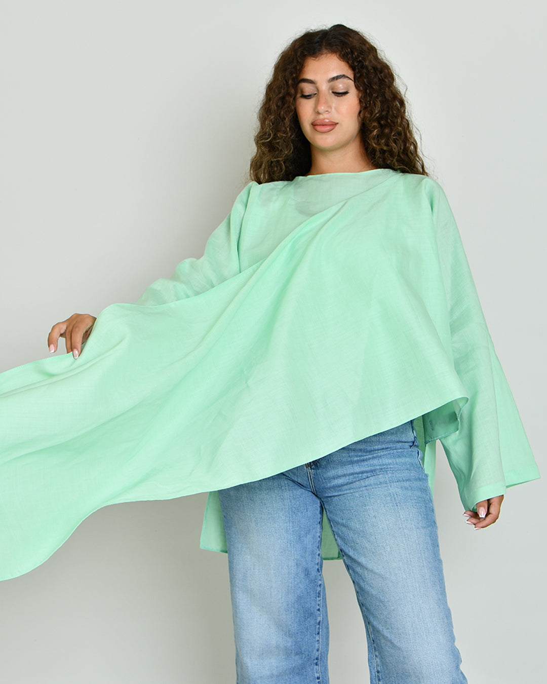 the linen scarf top