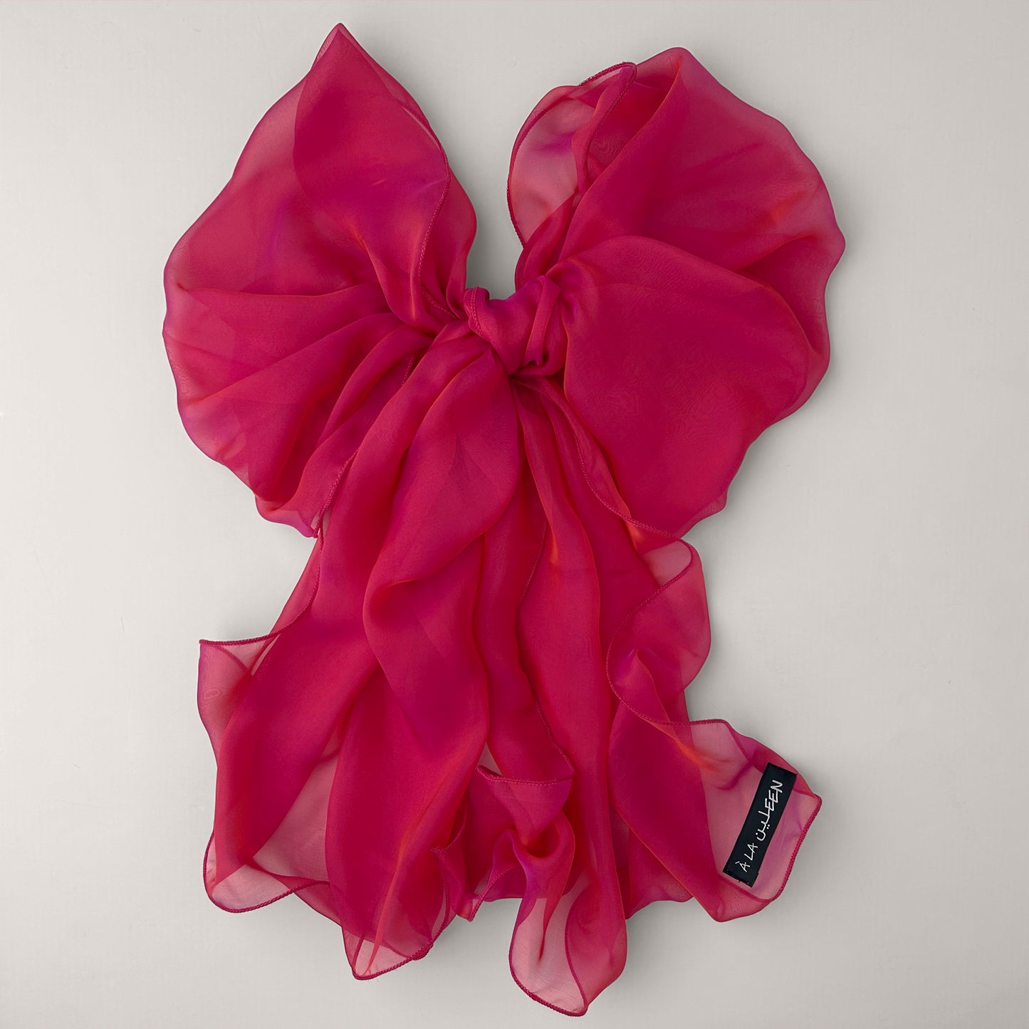 The à la Leen Single-Layered Silk Scarf- Iridescent Frosted Berry- Special Edition🤍