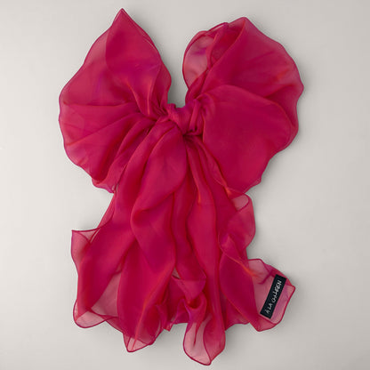 The à la Leen Single-Layered Silk Scarf- Iridescent Frosted Berry- Special Edition🤍