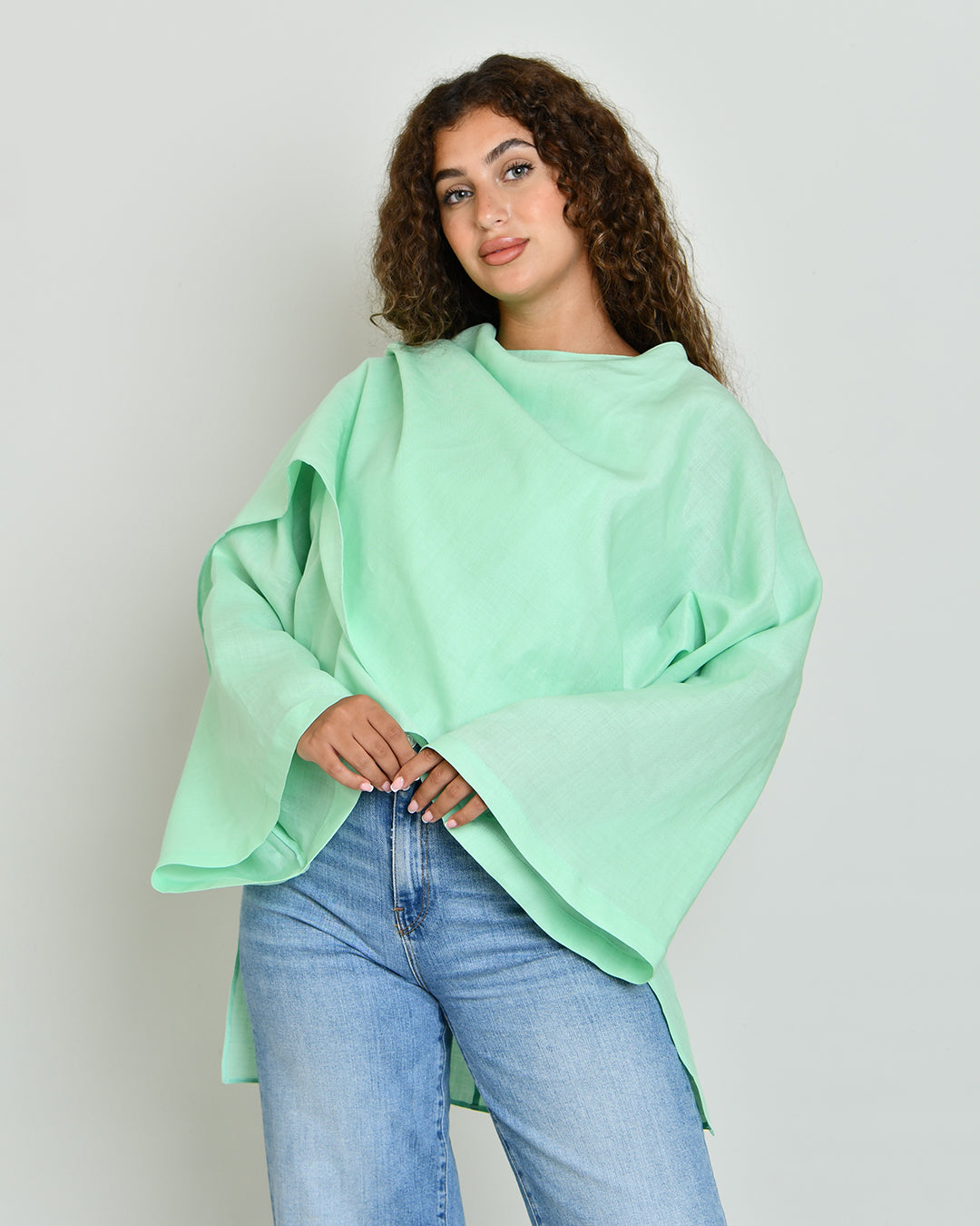 the linen scarf top