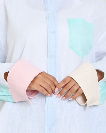 The Combination Shirt in six-tone linen