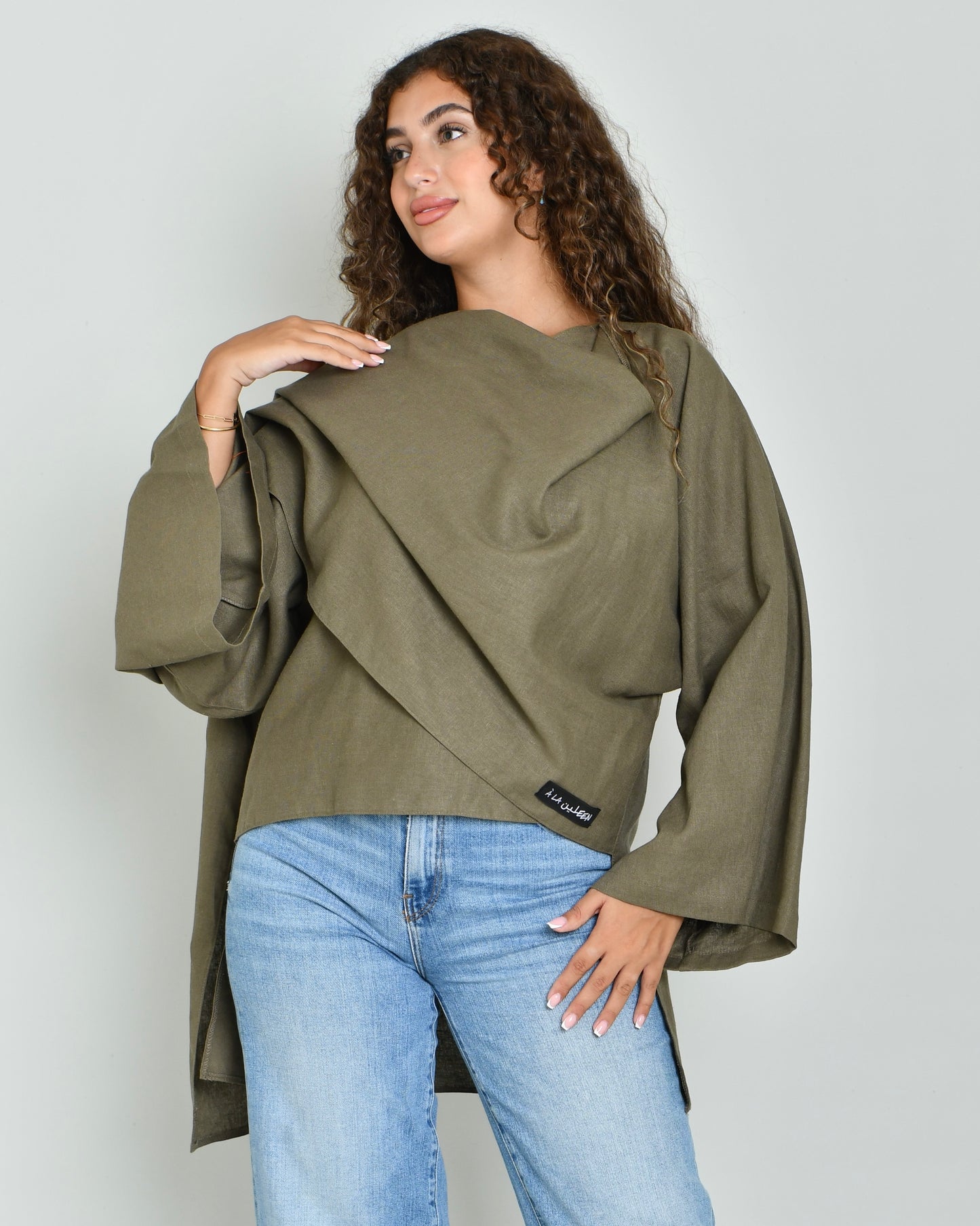 the linen scarf top