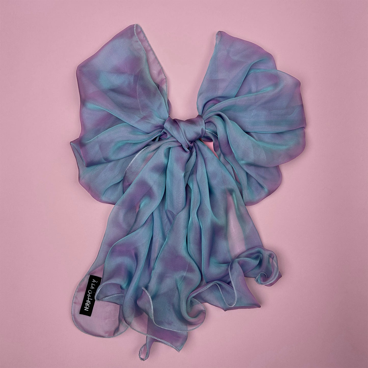 The Single-Layered Silk Chiffon Scarf – Iridescent Frozen Dew – Special Edition