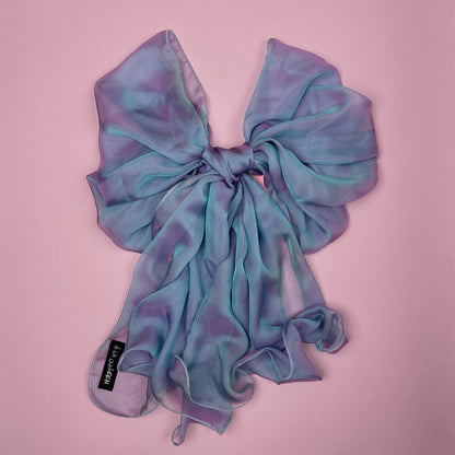 The Single-Layered Silk Chiffon Scarf – Iridescent Frozen Dew – Special Edition