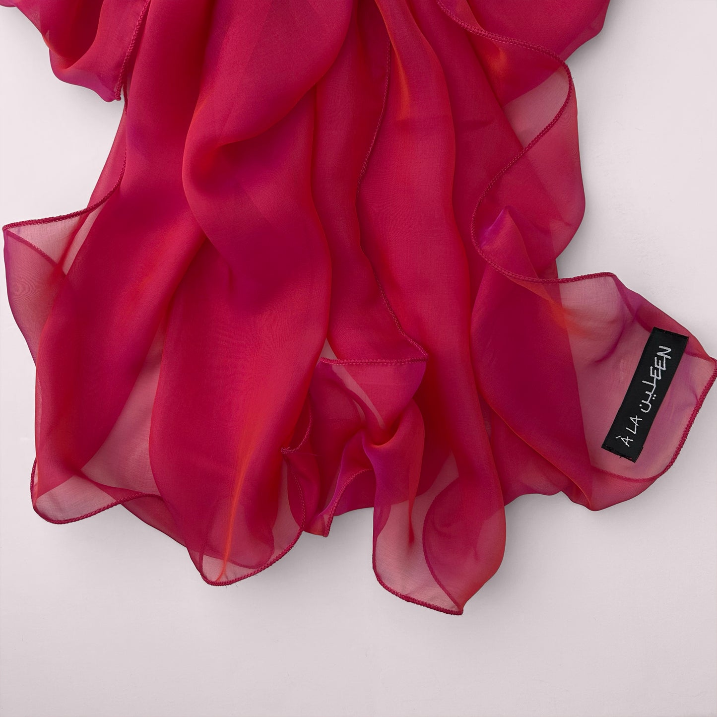 The à la Leen Single-Layered Silk Scarf- Iridescent Frosted Berry- Special Edition🤍