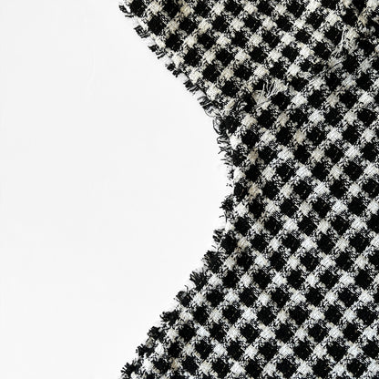 Textured Coat with Attached Scarf