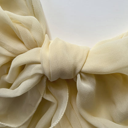 The à la Leen Single-Layered Silk Scarf- Warm Butter Yellow
