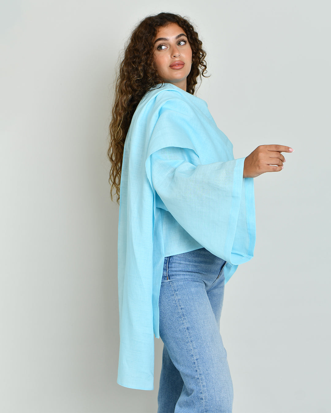 the linen scarf top