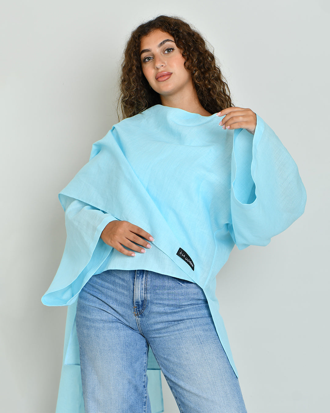 the linen scarf top