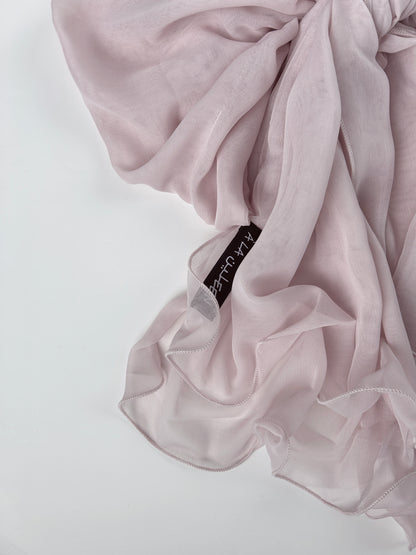 The à la Leen Double-Layered Voile Scarf- Blush Pink
