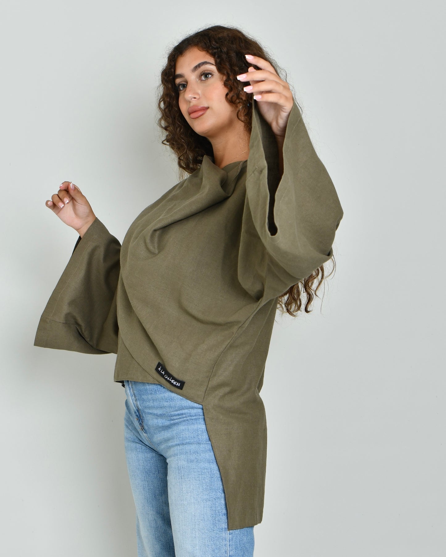 the linen scarf top