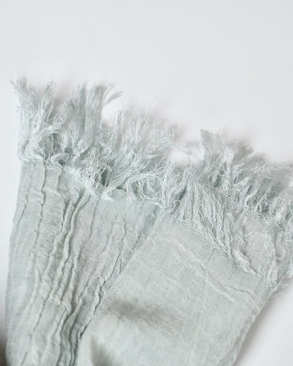 The Cotton Scarf in pastel mint