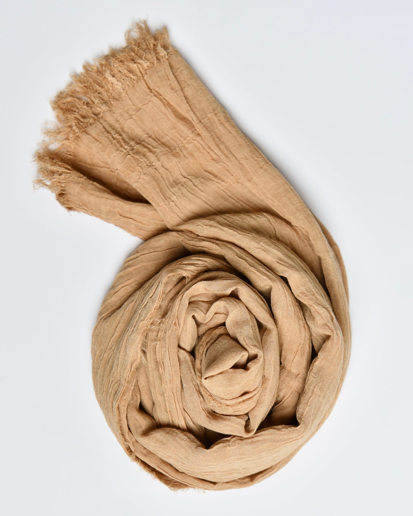 The Cotton Scarf in camel