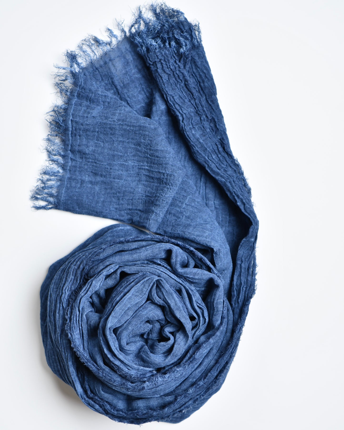 The Cotton Scarf in navy blue