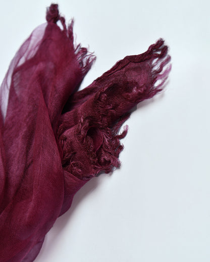 The OrganzaXCotton Double-Layered Scarf in Burgundy