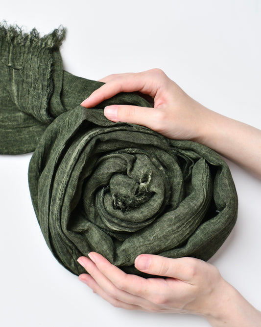 The Cotton Scarf in army green