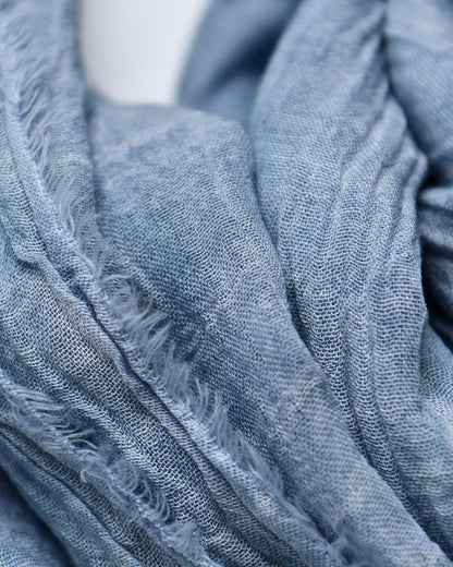 The Cotton Scarf in blue denim
