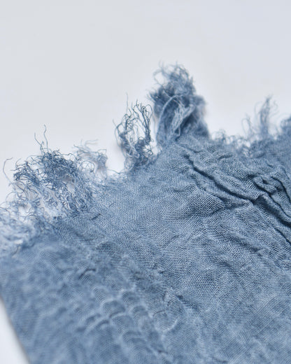 The Cotton Scarf in blue denim
