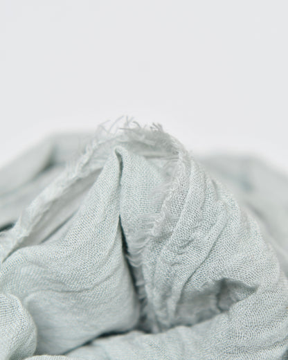The Cotton Scarf in pastel mint