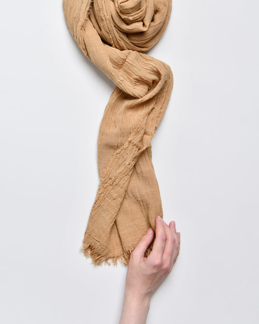 The Cotton Scarf in camel