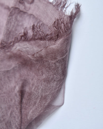 The OrganzaXCotton Double-Layered Scarf in Muted Lavender