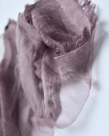 The OrganzaXCotton Double-Layered Scarf in Muted Lavender