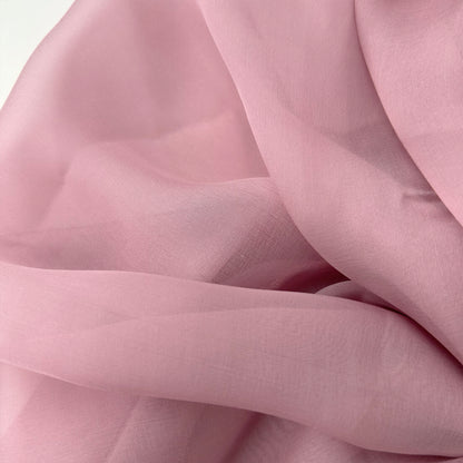 The Single-Layered Silk Chiffon Scarf – Dusty Mauve Rose